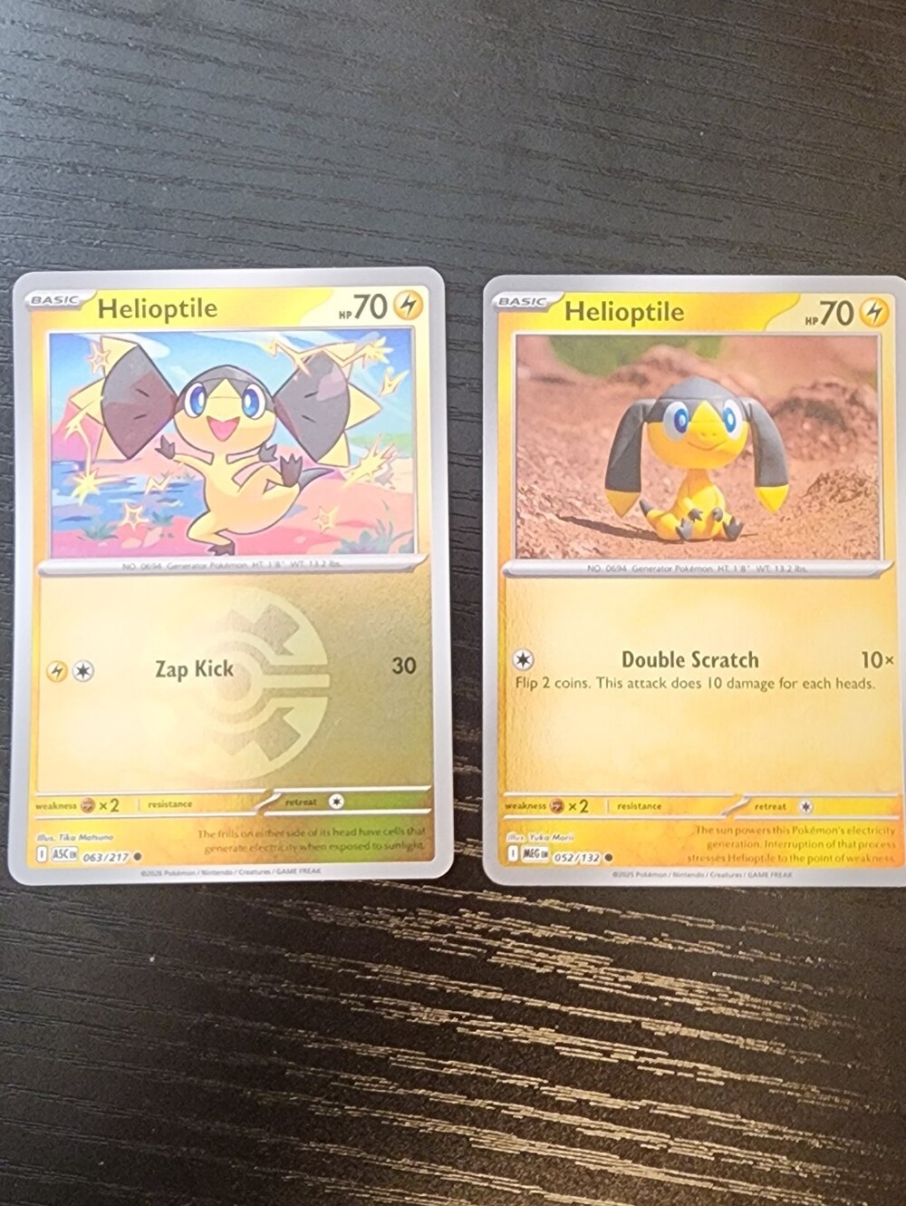 Helioptile Trading Cards - Yellow Collector Set (2 Pack)